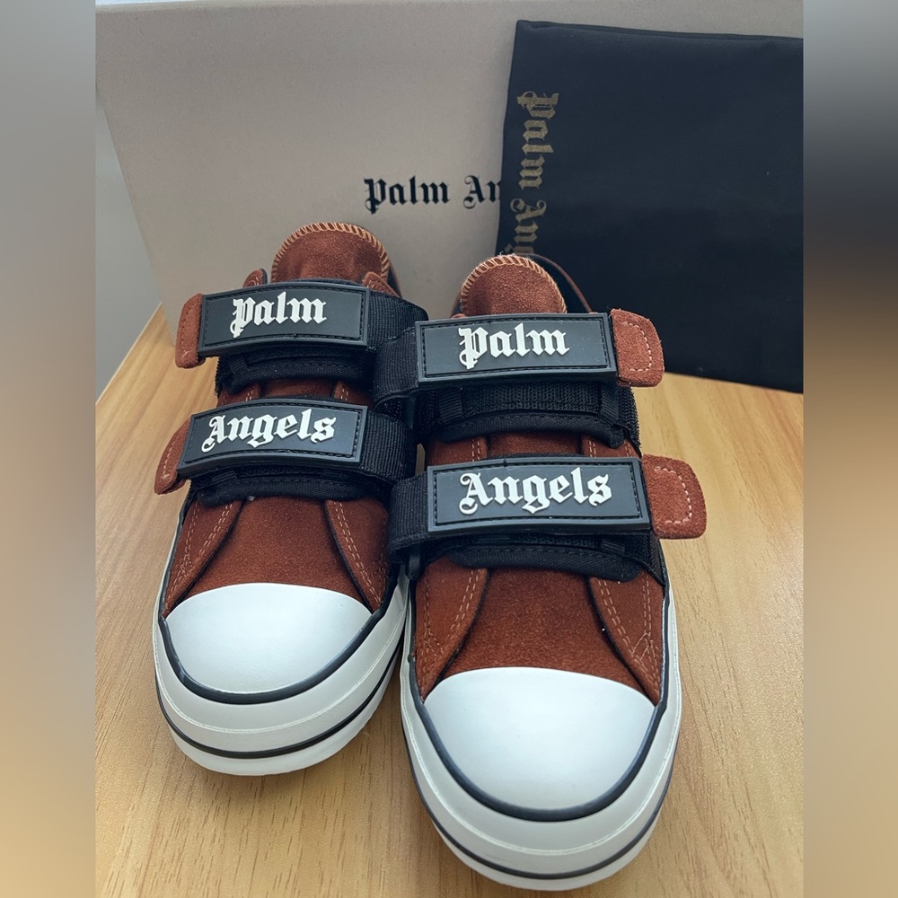 Authentic Palm Angels Velcro Vulcanized Low 'Brown' size 40